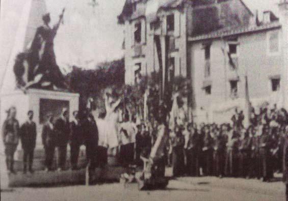 Fig. 3: Cartolina postale dell’inaugurazione del monumento ai caduti di Ronciglione, 18/06/1922