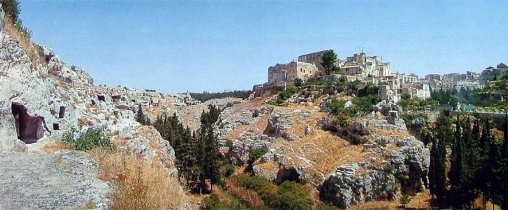 Gravina di Puglia. Panorama della gravina di Botromagno