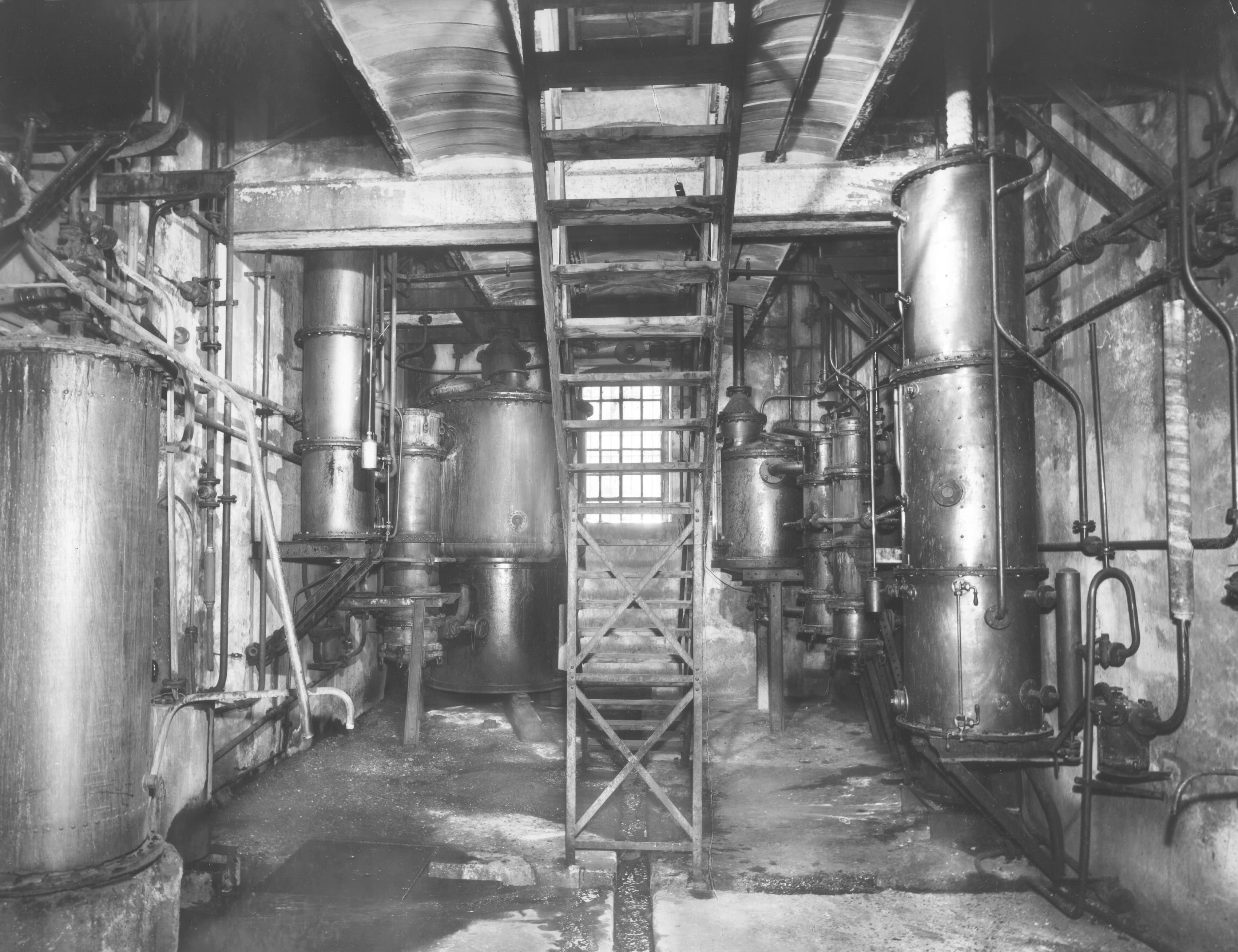 Girolamo Bombelli, Sesto San Giovanni - Distillerie Italiane S.p.a. - Interno con macchinari / Lombardia, MI, Sesto San Giovanni, 1951-2000, gelatina ai sali d'argento/vetro, C018448