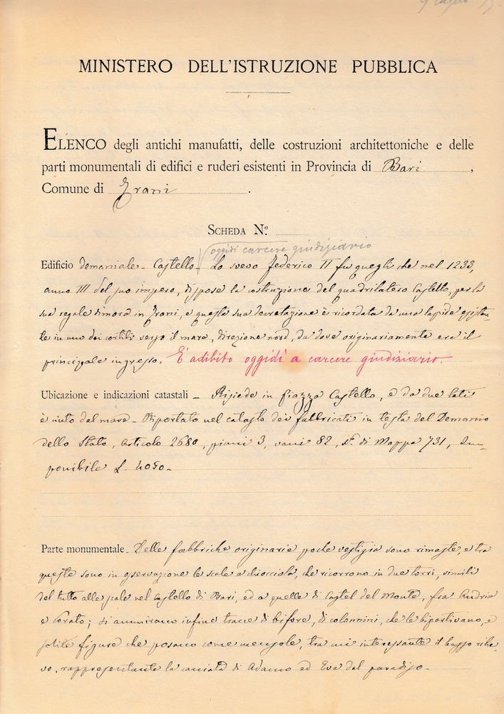 Cliccando è possibile visualizzare tutte le schede dall’Archivio storico delle schede di catalogo dell’ICCD