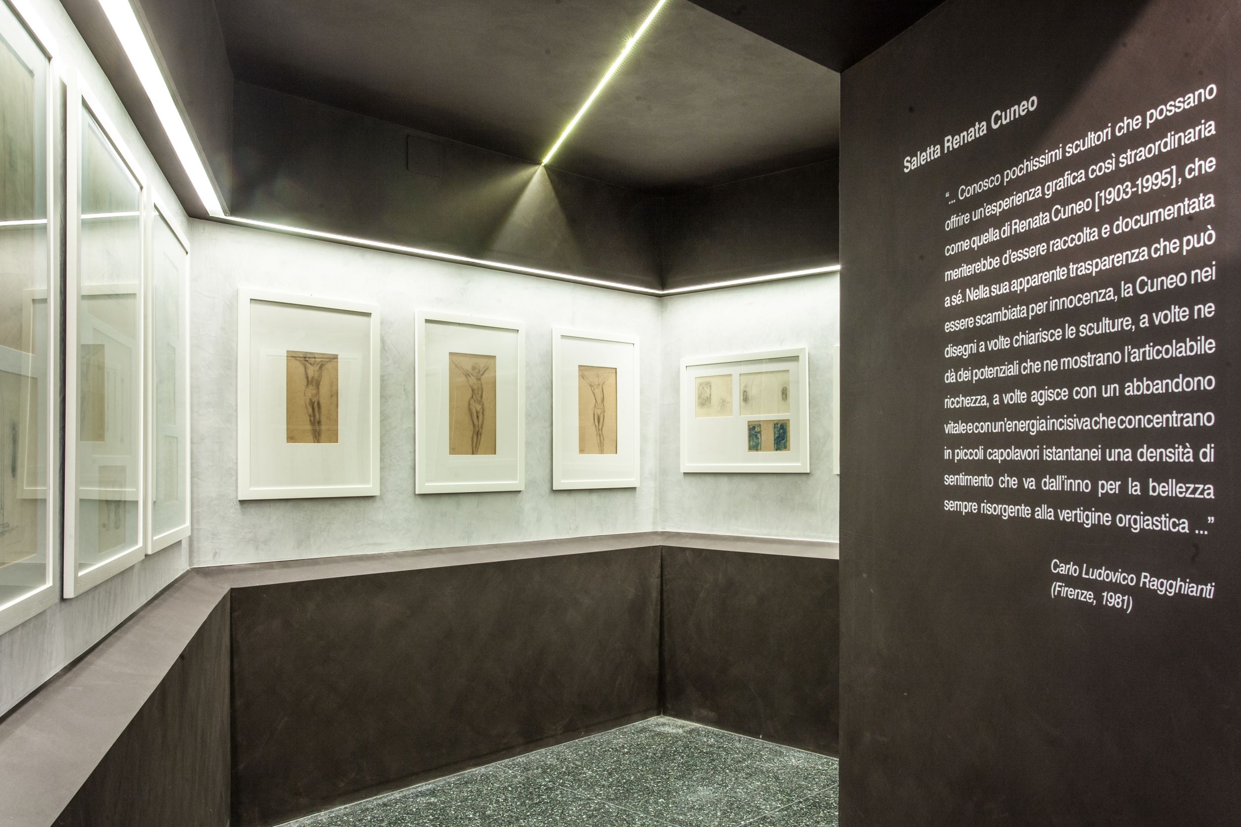 Anna Spirito, La saletta voluta da Don Mario Genta con i disegni preparatori per San Raffaele al Porto al primo piano dei locali della Stella Maris, adiacenti alla Chiesa, 2016, fotografia digitale.