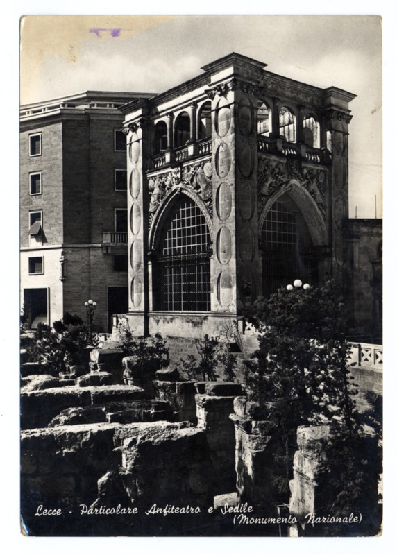 LECCE - PARTICOLARE ANFITEATRO E SEDILE (MONUMENTO NAZIONALE), 1953, FFC031627