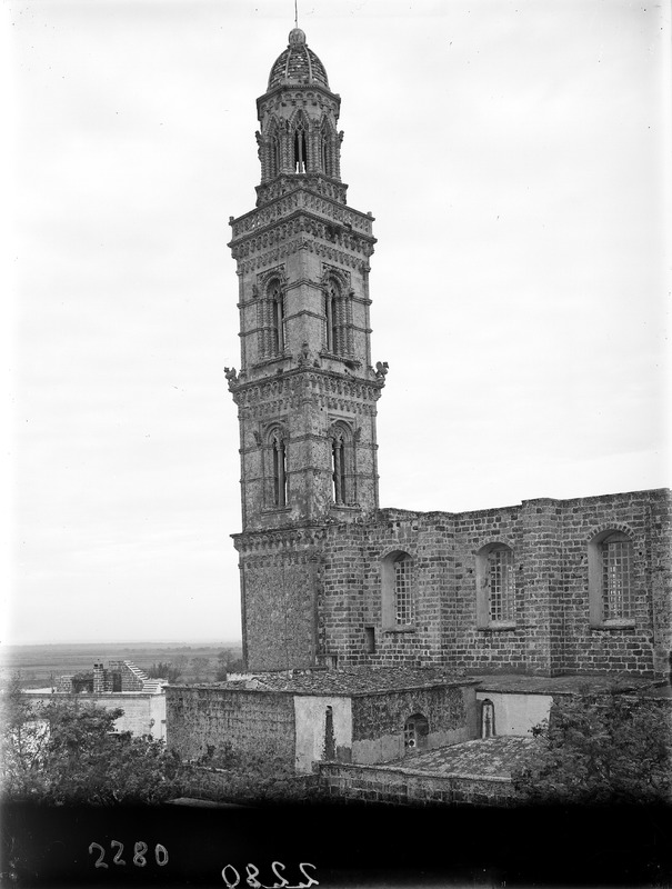 Soleto - Guglia di Raimondo Orsini Del Balzo, negativo BN, gelatina ai sali d'argento/ vetro, 18x24, 1908, E002280