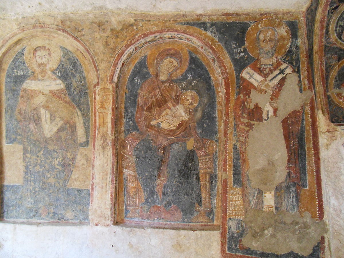 Stefanopiep, Affresco della Madonna con Bambino con San Nicola e San Basilio, 16 September 2009