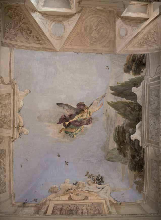 Charles Mellin, Allegoria della Fama, Roma Palazzo Balestra già Muti Papazzurri, Salone della Fama, volta