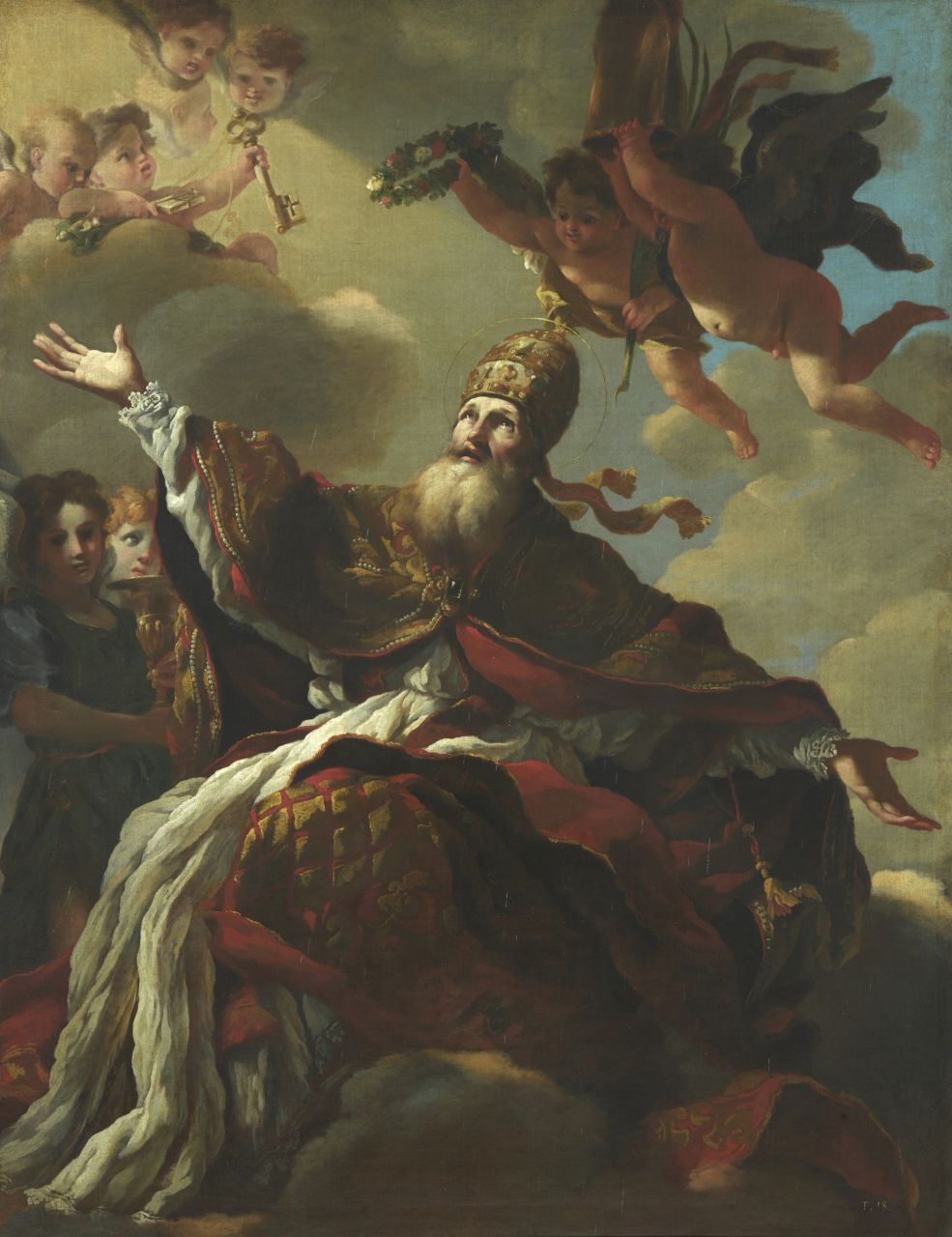 Charles Mellin e Prospero Muti (?), Allegoria della Pace e delle Arti durante il Pontificato Barberini, 1627 ca., olio su tela, cm 350x254, Roma, Gallerie Nazionali d'Arte Antica - Palazzo Barberini, 1201007749