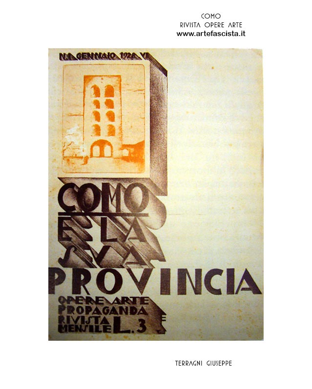 Giuseppe Terragni, Como e la sua Provincia, opere arte propaganda rivista mensile